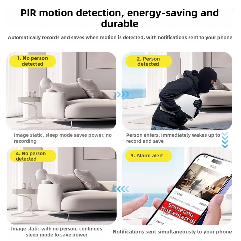 A6 Bežična IP kamera s širokokutnim objektivom, 1080p, bez memorije, domet 10-30 m