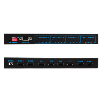 HDMI 4x4 matricijski preklopnik s 4 ulaza/4 izlaza, podrška 4K60Hz, HDCP 2.3, daljinsko buđenje, upravljanje napajanjem