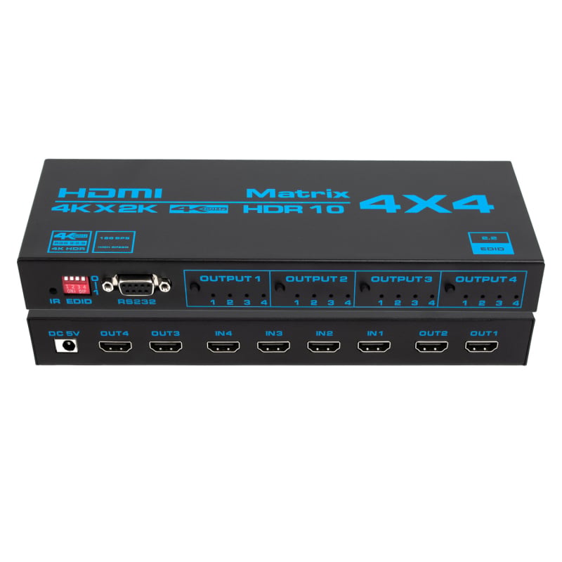 HDMI 4x4 matricijski preklopnik s 4 ulaza/4 izlaza, podrška 4K60Hz, HDCP 2.3, daljinsko buđenje, upravljanje napajanjem