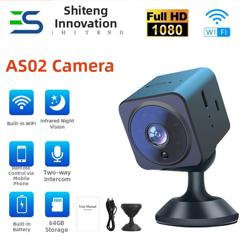 AS02 сигурносна камера – 1080p HD, двупосочен интерком, TF карта за съхранение, мрежова интелигентна камера за външна употреба