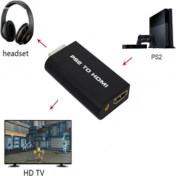 PS2 na HDMI adapter za PS2 konzolu, 480p video konverzija