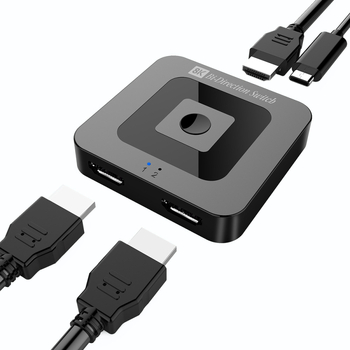 Xin Ju Feng xjf-01Q8K comutator HDMI 2 intrări 1 ieșire, 8K60Hz, plug‑and‑play, pentru TV/PC