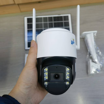 Cameră solară de rețea Okampro, înregistrare 24h, exterior, obiectiv 3,6 mm, ABS