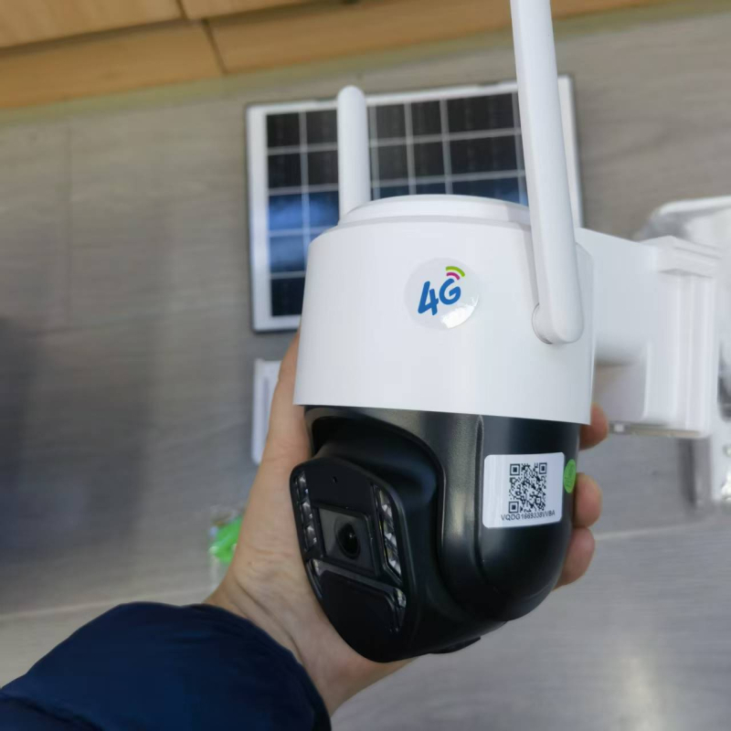 Cameră solară de rețea Okampro, înregistrare 24h, exterior, obiectiv 3,6 mm, ABS