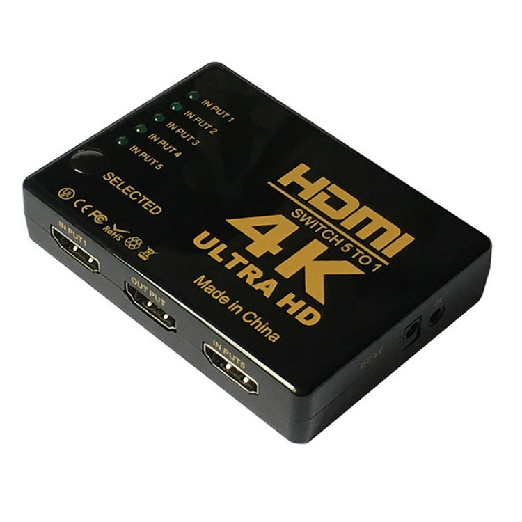 HDMI prekidač 5 u 1, 4K, IR daljinsko upravljanje