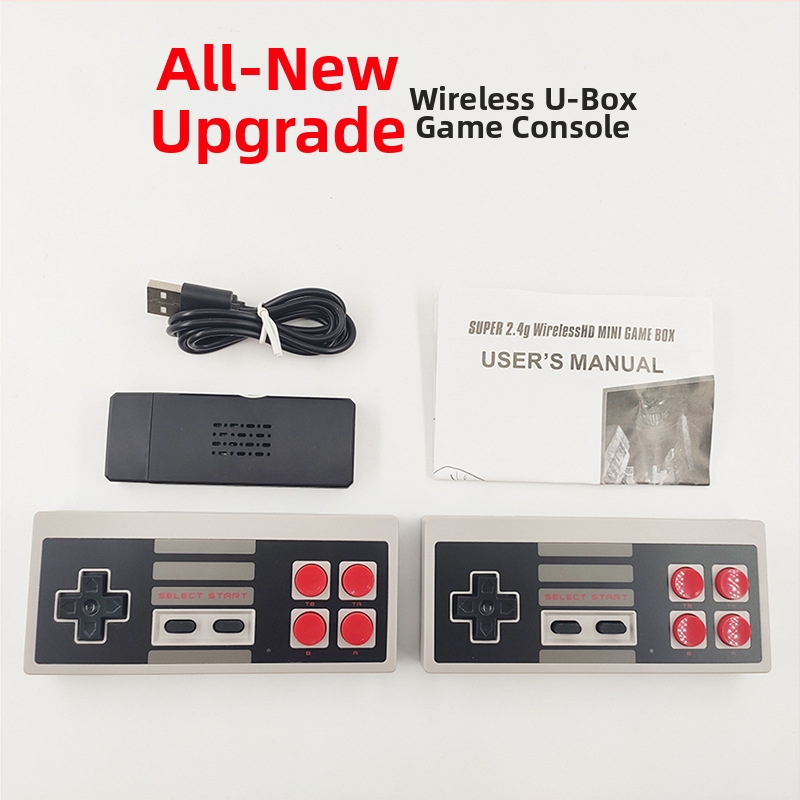 8-bitová mini HDMI televízna herná konzola U-03 s 660 NES hrami, bezdrôtové 2.4 GHz pre dvoch hráčov, 256 MB pamäte