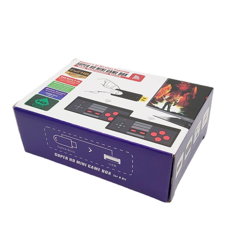 8-bitová mini HDMI televízna herná konzola U-03 s 660 NES hrami, bezdrôtové 2.4 GHz pre dvoch hráčov, 256 MB pamäte