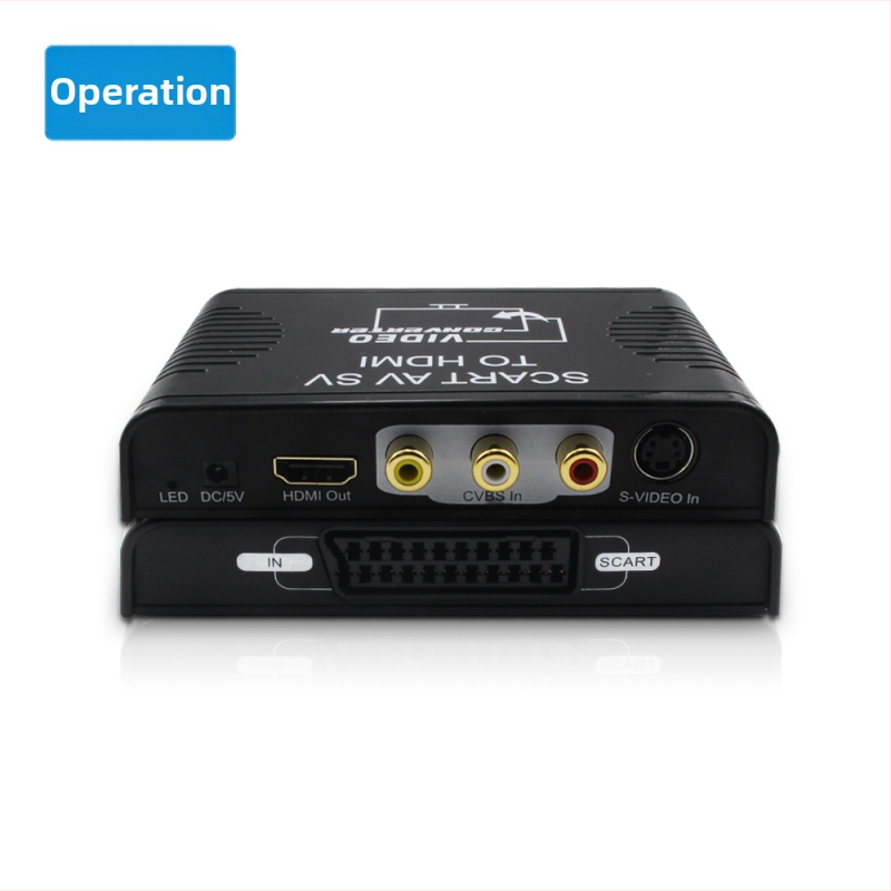 SCART na HDMI pretvarač s ulazima AV i S-Video, 1080p, model HY-209-V0-B-X