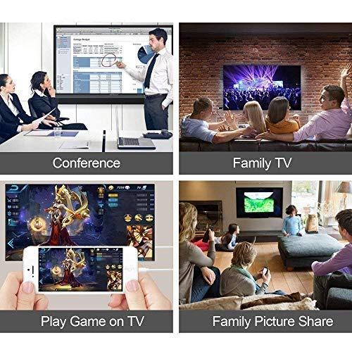 Comutator HDMI pentru dispozitive Apple — model L-8, oglindire 1080p a ecranului de pe iPhone/tabletă către TV/proiector