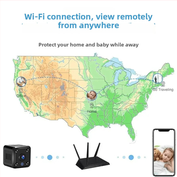 X6 Безжична домашна охранителна камера с нощно виждане (Wi‑Fi; TF карта; ABS корпус; 1–3 часа живот на батерията)