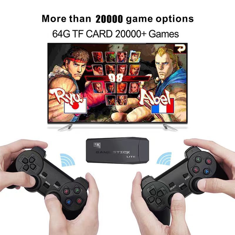 Kućna konzola za igre M8, Android, 64GB, HDMI 1080p, za dva igrača