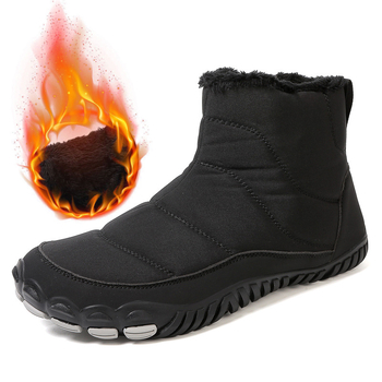 Ghete de drumeție de iarnă, unisex, înalte, căptușite cu fleece, impermeabile, talpă din cauciuc antiderapantă și fermoar lateral