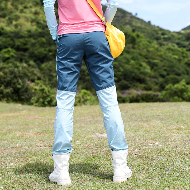 Pantaloni de damă, uscați rapid – țesătură din amestec de fibre chimice, absorbția umezelii, pentru alergare, ciclism, drumeții și camping