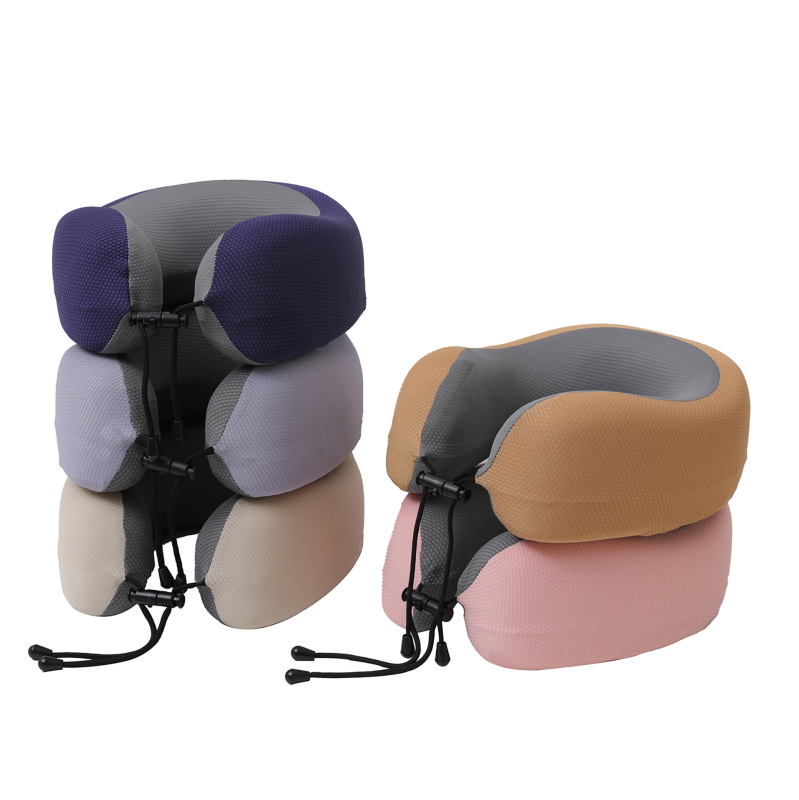 Pernă cervicală U din spumă cu memorie (material tricotat; portabil; multifuncțional)