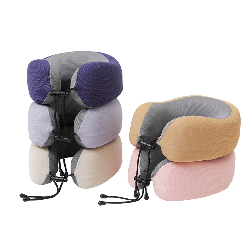 Pernă cervicală U din spumă cu memorie (material tricotat; portabil; multifuncțional)