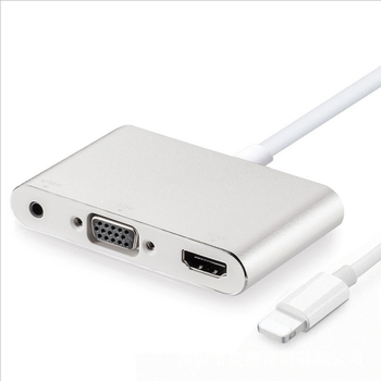 Adaptor Lightning la HDMI+VGA pentru iPhone – Convertor de afișare, 1080P