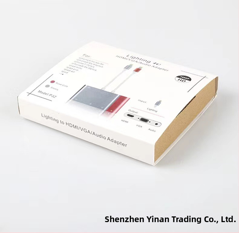 Lightning na HDMI+VGA adaptér pre iPhone – konvertor zobrazenia, 1080P