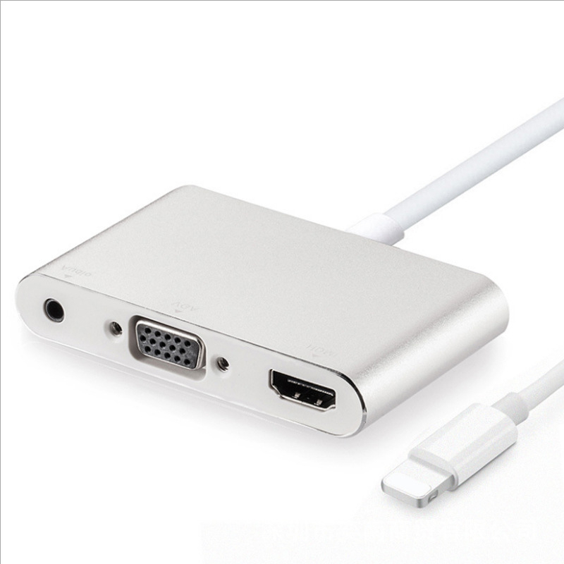 Adaptor Lightning la HDMI+VGA pentru iPhone – Convertor de afișare, 1080P