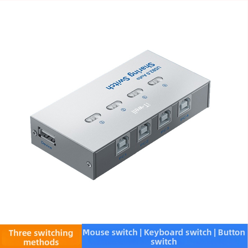 iT-well IT-104AU USB tlačiarenský zdieľací prepínač, 4-portový