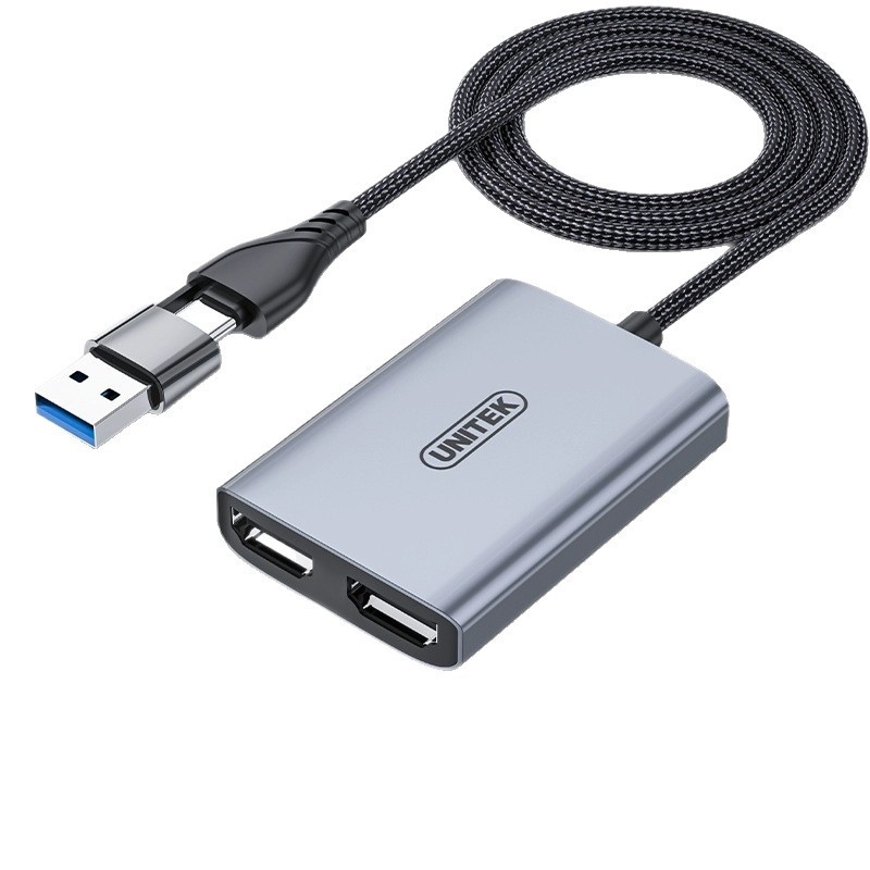 Adaptor USB-C la HDMI, interfață Type-C, 4K (3840x2160), extensie multi-display pentru trei monitoare, Windows 7 compatibil