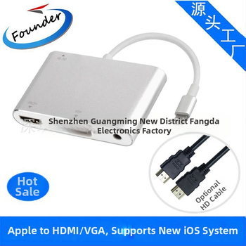 FD-F43 iPhone HDMI i VGA pretvarač — Lightning ulaz, 1080P zrcaljenje na TV-u