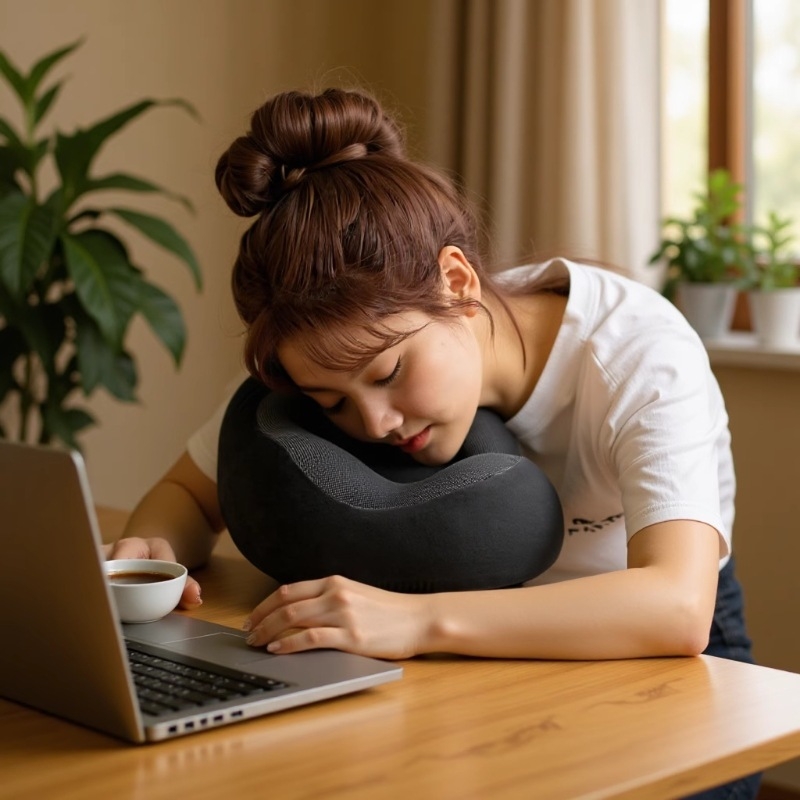 Pernă de gât din spumă cu memorie, formă U pentru călătorii - Țesătură Crystal Velvet, Potrivire universală, Greutate sub 0.5 kg