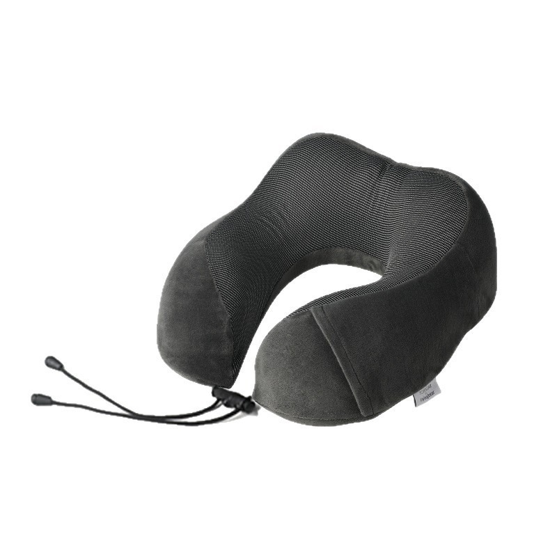 Pernă de gât din spumă cu memorie, formă U pentru călătorii - Țesătură Crystal Velvet, Potrivire universală, Greutate sub 0.5 kg