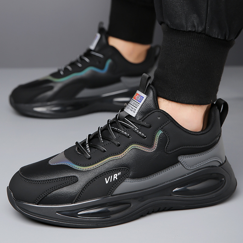 Adidași sport casual pentru bărbați – partea superioară: Super Fiber; talpă: cauciuc; brană: PU; închidere: șireturi; talpă joasă, înălțime toc 3–5 cm