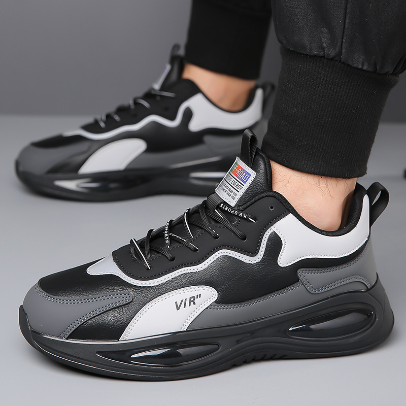 Adidași sport casual pentru bărbați – partea superioară: Super Fiber; talpă: cauciuc; brană: PU; închidere: șireturi; talpă joasă, înălțime toc 3–5 cm