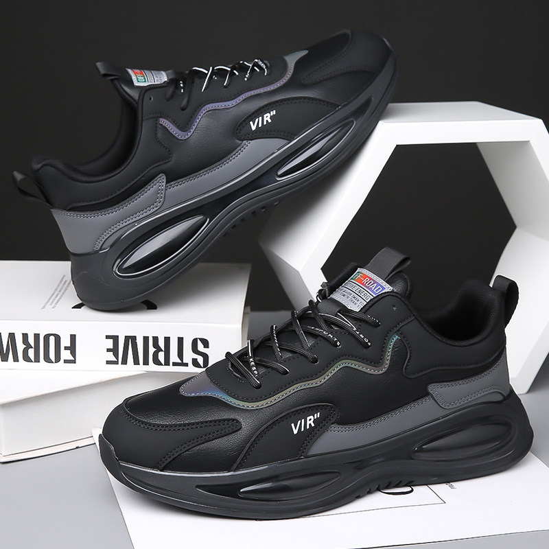 Adidași sport casual pentru bărbați – partea superioară: Super Fiber; talpă: cauciuc; brană: PU; închidere: șireturi; talpă joasă, înălțime toc 3–5 cm