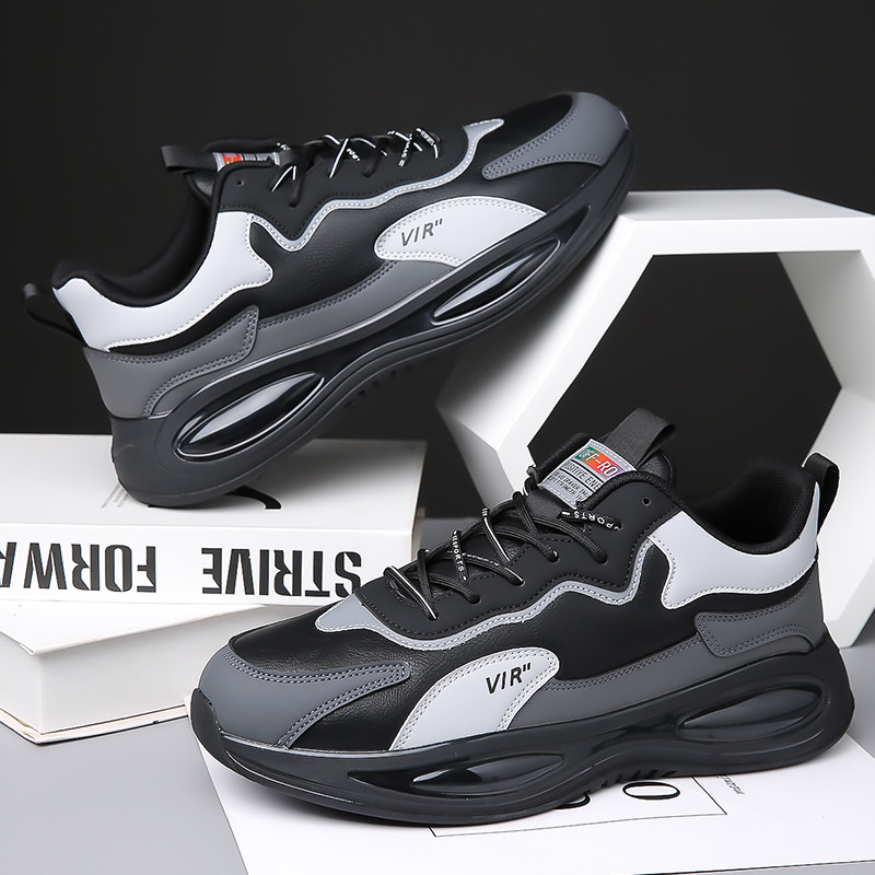 Adidași sport casual pentru bărbați – partea superioară: Super Fiber; talpă: cauciuc; brană: PU; închidere: șireturi; talpă joasă, înălțime toc 3–5 cm