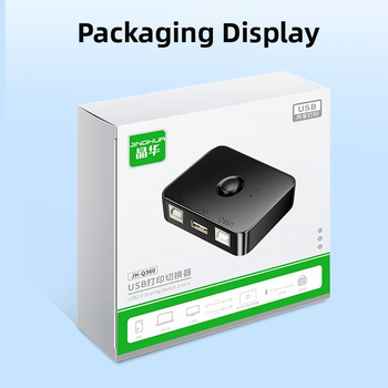 Jinghua USB prepínač tlačiarne Q360 — 2-portový zdieľovač tlačiarne, typ: prepínač/distributor