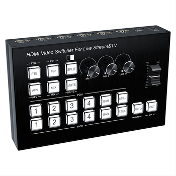HDMI prekidač za režiju s 4 ulaza i 2 izlaza, Type-C ulaz za snimanje, OSD zaslon, 1080P, model HD-09