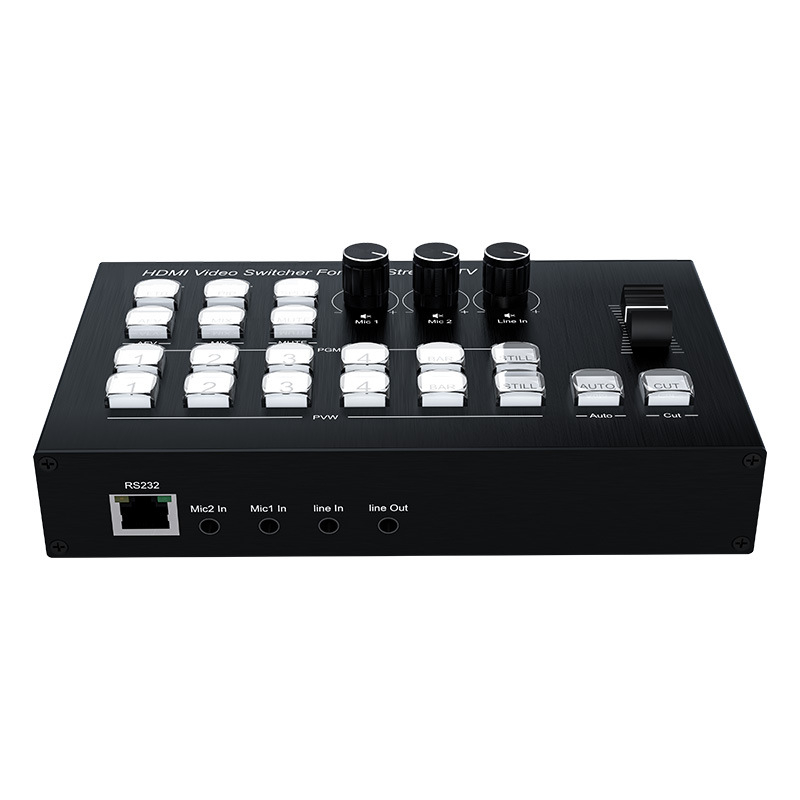 HDMI prekidač za režiju s 4 ulaza i 2 izlaza, Type-C ulaz za snimanje, OSD zaslon, 1080P, model HD-09
