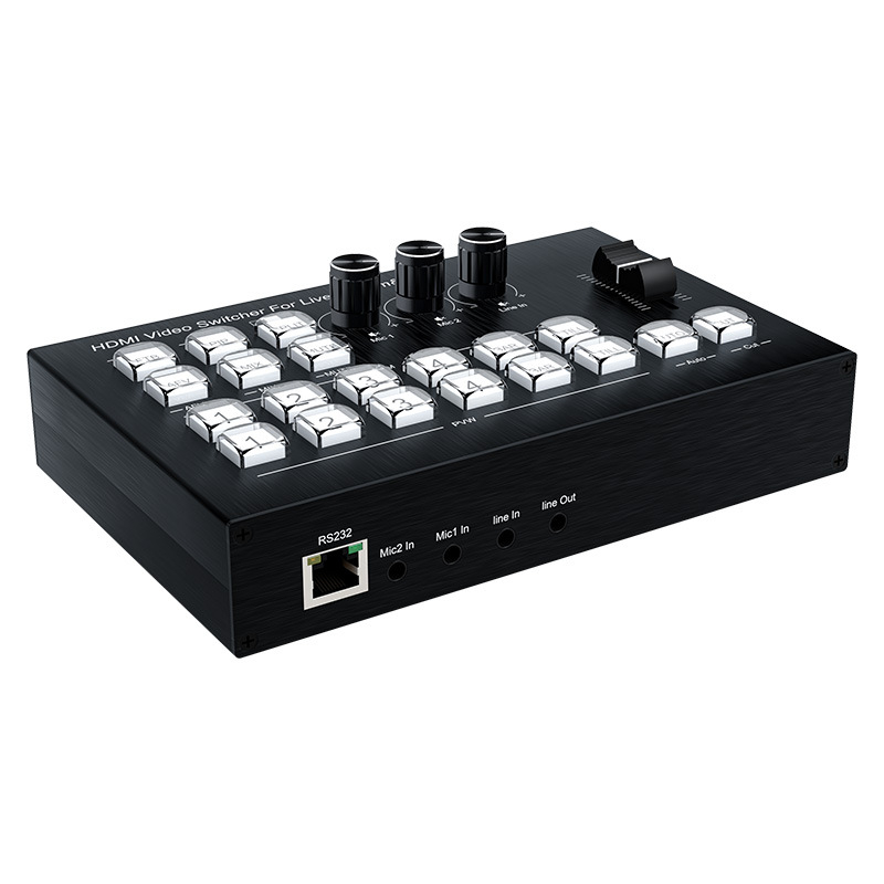 HDMI prekidač za režiju s 4 ulaza i 2 izlaza, Type-C ulaz za snimanje, OSD zaslon, 1080P, model HD-09