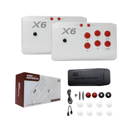 Bežična konzola za kućne TV igre s dvostrukim džojstikom i HDMI – nostalgičan stil, za dva igrača