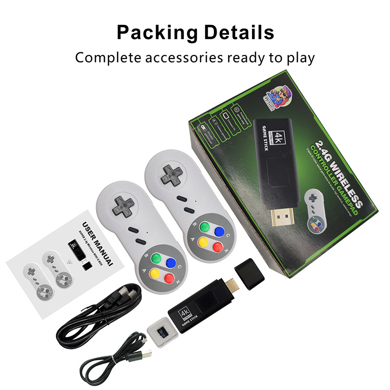 K7 HD kućna TV gaming konzola s bežičnim 2.4G upravljačem i game stickom, podržava 7 emulatora