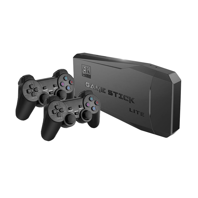 Gaming konzola M8 4K s dvostrukim bežičnim kontrolerima, povezivanje na TV, retro stil, 64GB memorije