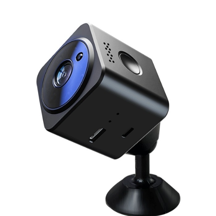 AS02 Безжична WiFi мини камера за детегледачка/бебе, домашно наблюдение, двупосочно аудио, MicroSD запис