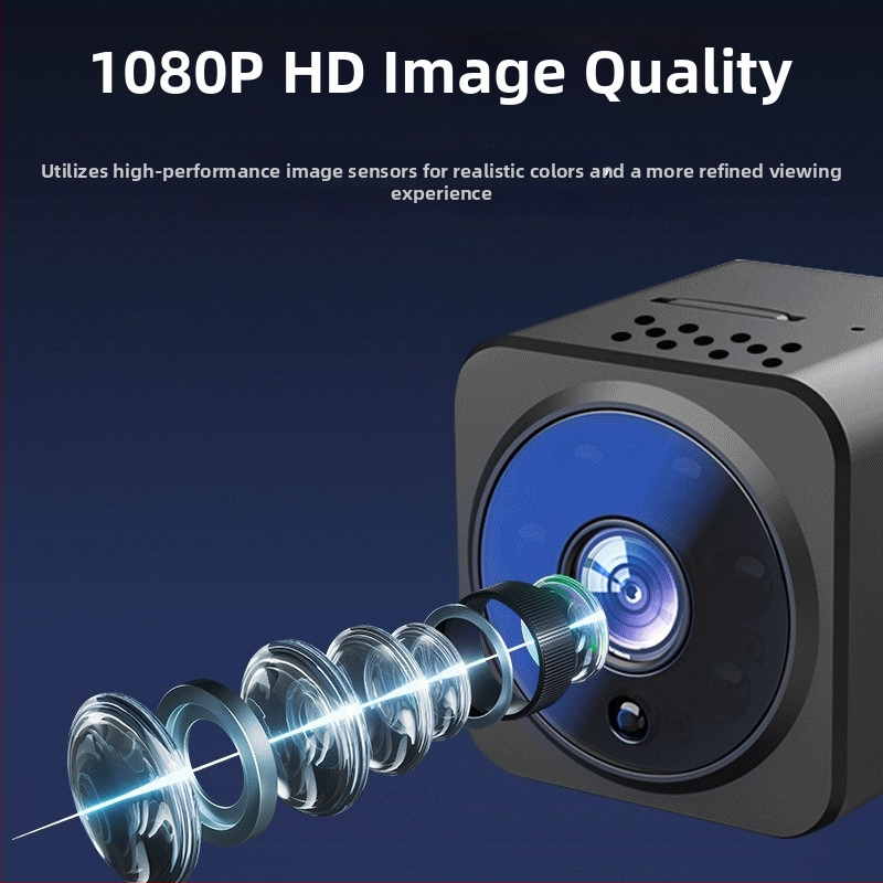 AS02 Безжична WiFi мини камера за детегледачка/бебе, домашно наблюдение, двупосочно аудио, MicroSD запис