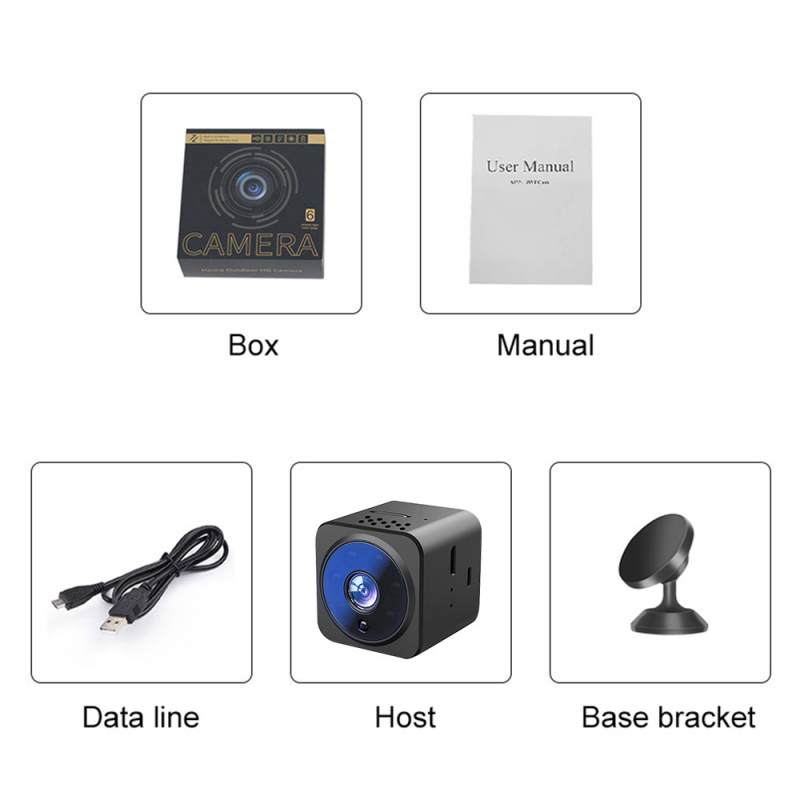 AS02 Безжична WiFi мини камера за детегледачка/бебе, домашно наблюдение, двупосочно аудио, MicroSD запис