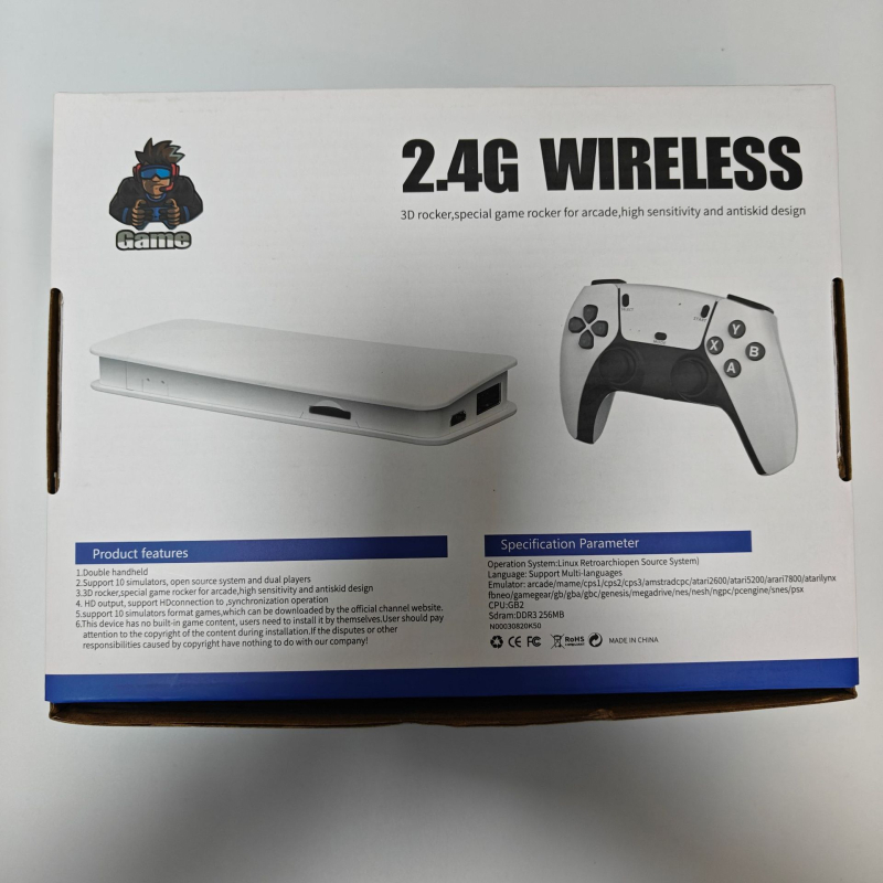 Igraća konzola s bežičnim 2.4G, HDMI izlaz, 64GB memorije, PS1 kompatibilnost za dva igrača