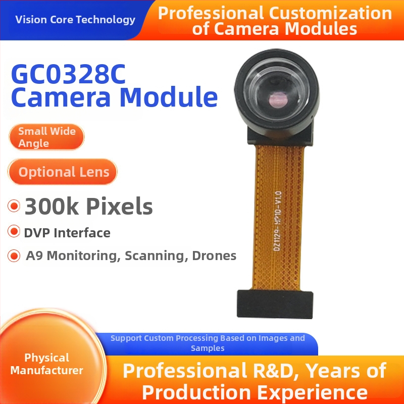 GC0328C kamera modul, 300k senzor, DVP rozhranie, pevné zaostrenie, 30 FPS, rozlíšenie 640x480