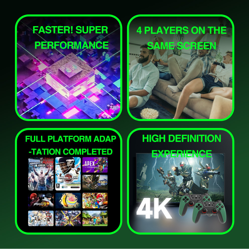M22-U igraća konzola - bežična 2.4G, 64GB memorije, arcade za 2 igrača, povezivanje na TV, kompatibilno s Android/TV/PS3