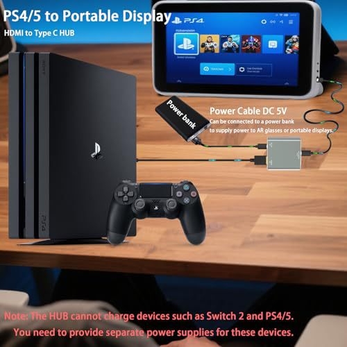 HDMI na Type-C video konverter 4K60Hz za Switch 2, PS4/5, Xbox i AR naočale