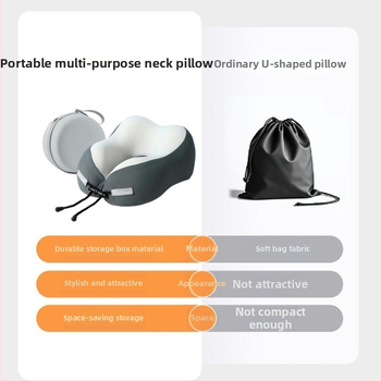 Perne de gât de călătorie în formă U cu spumă cu memorie, material Nylon Ice Silk, Yinwei, Greutate ≤0.5 kg