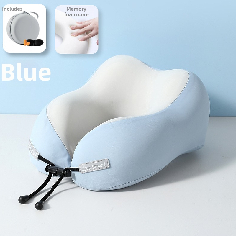 Perne de gât de călătorie în formă U cu spumă cu memorie, material Nylon Ice Silk, Yinwei, Greutate ≤0.5 kg