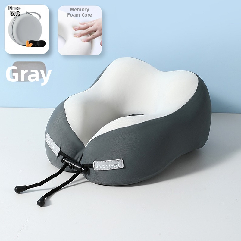 Perne de gât de călătorie în formă U cu spumă cu memorie, material Nylon Ice Silk, Yinwei, Greutate ≤0.5 kg