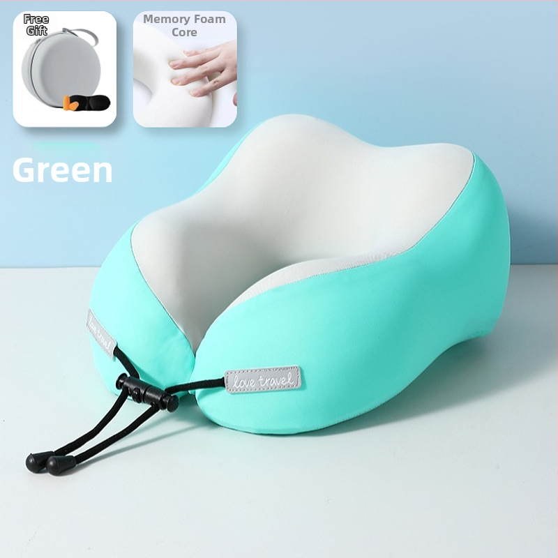 Perne de gât de călătorie în formă U cu spumă cu memorie, material Nylon Ice Silk, Yinwei, Greutate ≤0.5 kg