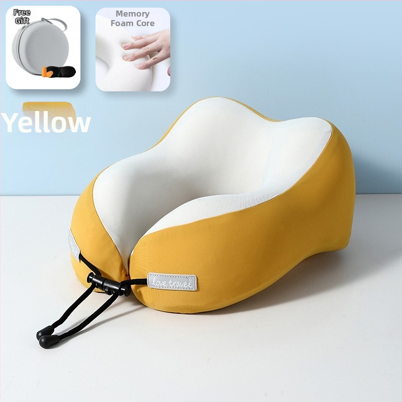 Perne de gât de călătorie în formă U cu spumă cu memorie, material Nylon Ice Silk, Yinwei, Greutate ≤0.5 kg